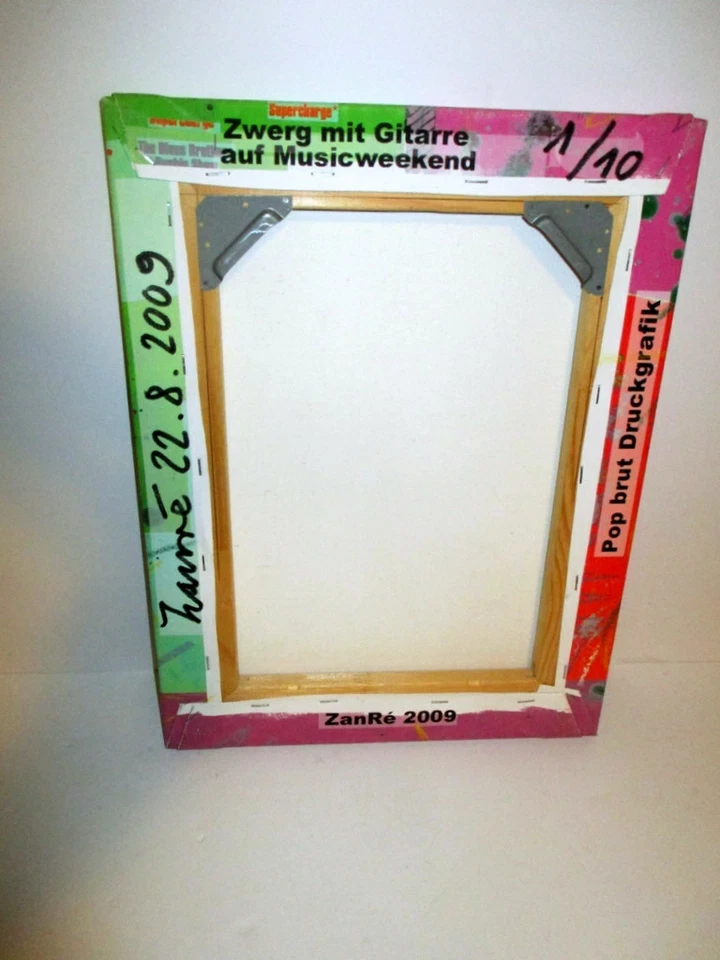 ARTIST ZANRE MUSIC WEEKEND GNOME ELECTRIC GUITAR LTD ED 1/10 SIGNED MIXED MEDIA - Image 2 of 4