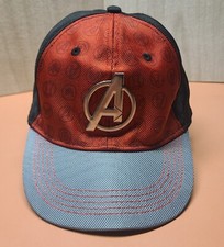 Disney Marvel Avengers Fitted Red Black Gray Hat Cap Size M/L 7-10 54cm New