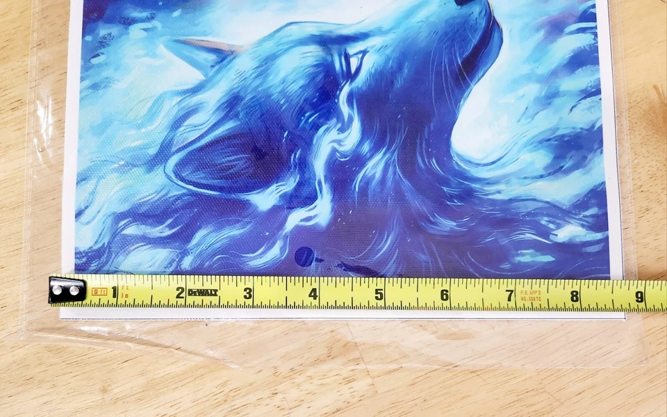 Fire And Ice Wolves Wall Art, Bedroom Decor, Living Room Decor, art (No Frame) - Image 3 of 4