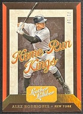 2019 LEATHER & LUMBER ALEX RODRIGUEZ HOME RUN KINGS ORANGE 01/10 YANKEES #HRK-8