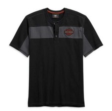 nwt Genuine Harley-Davidson Men's Copperblock Short Sleeve Henley 99082-20VM