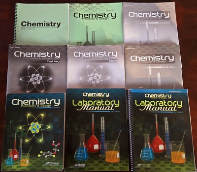 Abeka 11th Grade Chemistry Student  Laboratory Solution key test/quiz key  FB531