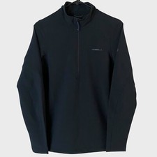 Merrell 1/2 Zip Soft-Shell Jacket Black Women's Small Water-Resistant Activewear