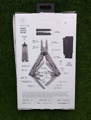 ⚠️ SOG SOG PowerAccess Deluxe Multi-Tool 21 Tools / 12 Bit Kit, w/ Sheath