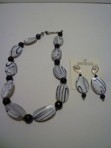 DONNA DRESSLER Mother of Pearl \u0026 Onyx w 