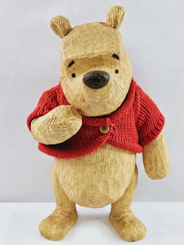 Winnie the Pooh 75th Anniversary Faux Wood Pooh Figure Statue Disney Store - Picture 2 of 15