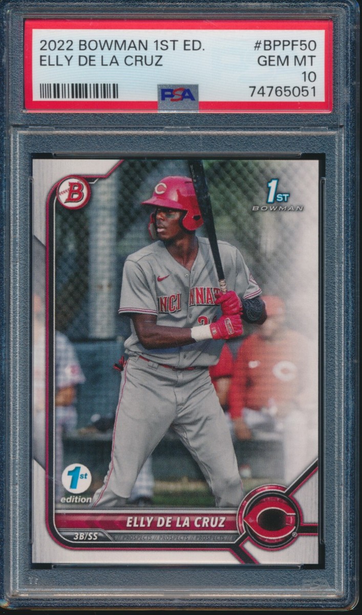 PSA 10 ELLY DE LA CRUZ 2022 Bowman Paper 1st Edition Prospect