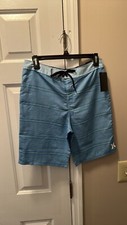 Boys Hurley board shorts Size 16 /28 9  Inseam Indo Blue Nwt