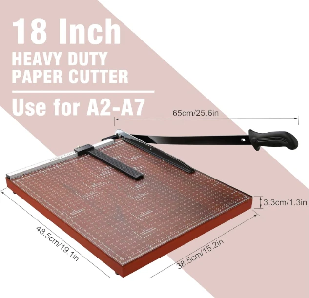 Paper Cutter Heavy Duty 18" Cut Length Professional Large Paper Cutter 12-Sheet - Image 2 of 4