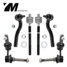 Front Inner & Outer Tie Rod Ends + Sway Bars Links For Lexus SC430 2002-2010