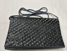 Carla Marchi Evening Purse Handbag Beaded Graphite Crossbody/Clutch VTG EUC