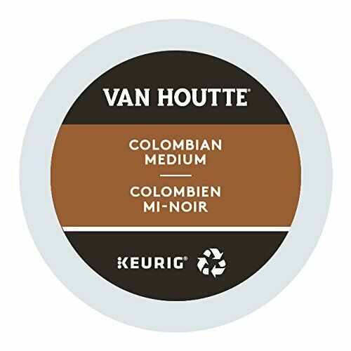 Van Houtte Colombian Medium Coffee 24 to 144 Keurig K cups Pick Any Size  - Afbeelding 1 van 4