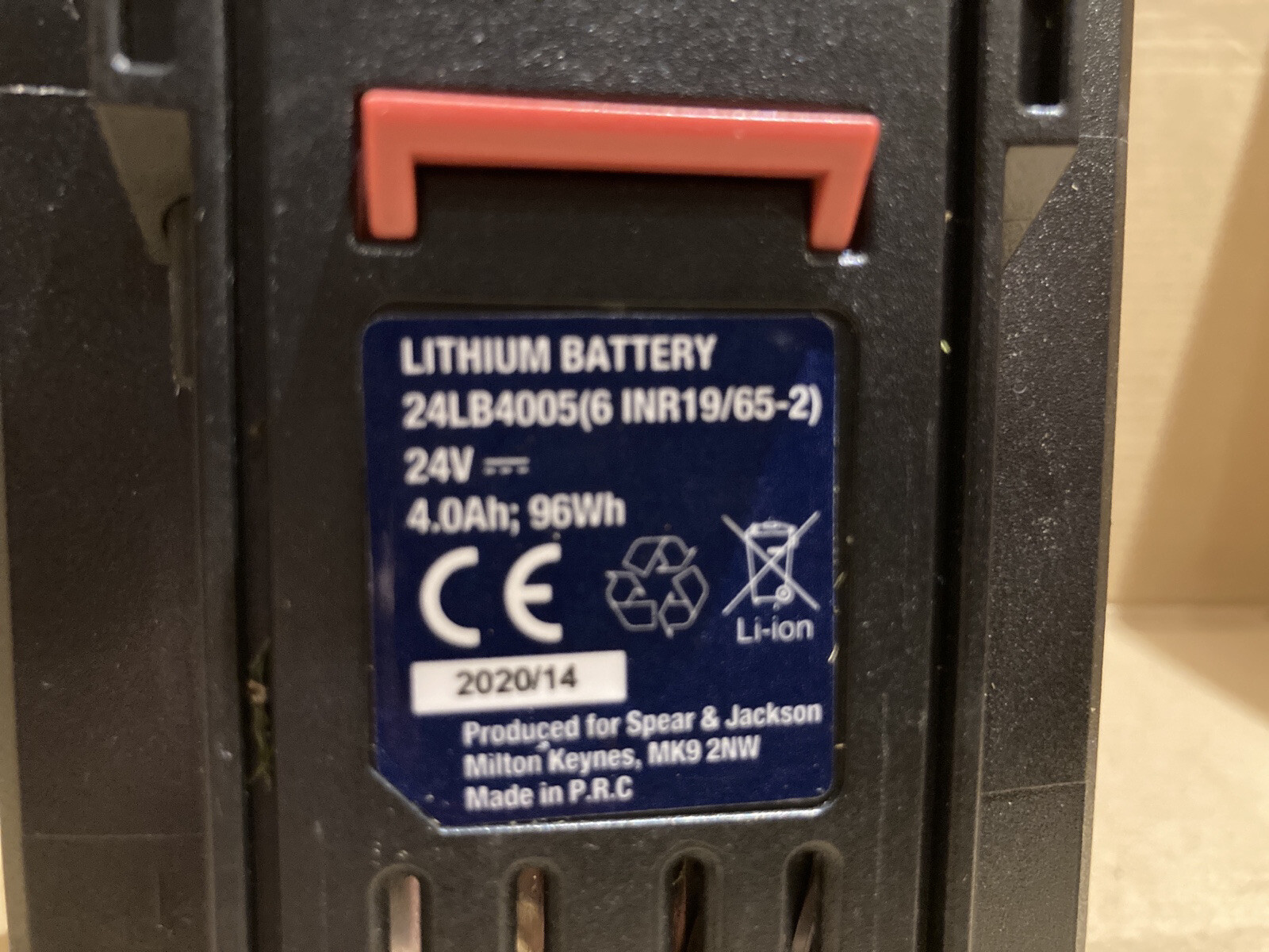 Spear and Jackson 24v battery 24LB4005 Battery for 34cm Lawn Mower or