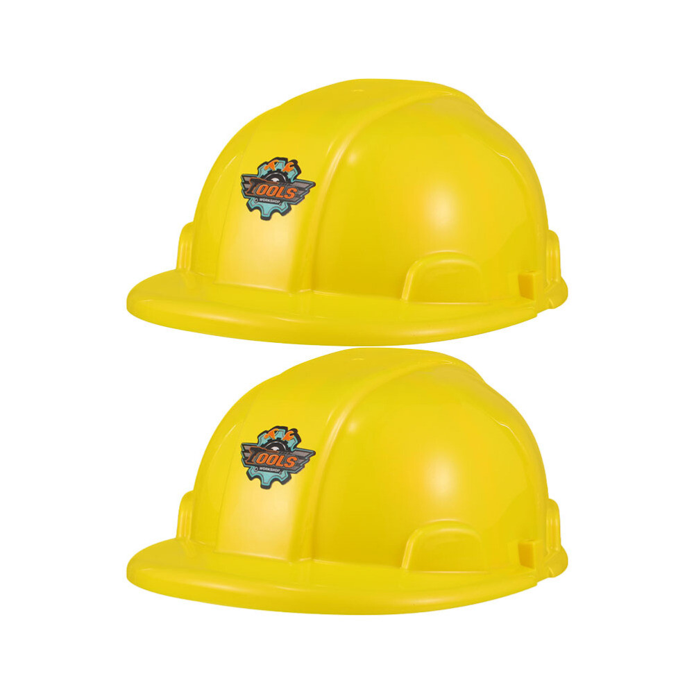 2 Kids Plastic Construction Hard Hats Worker Helmet CostumeME eBay