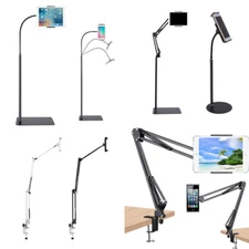 Tablet Holder 360° Adjust Flexible Lazy Floor Desk Stand for 4-13.5" iPad Phone