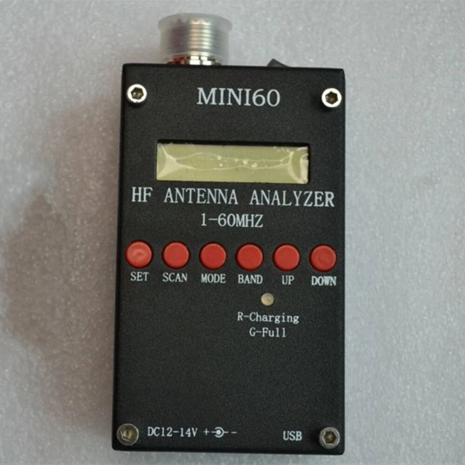 SARK100 Mini60 HF SWR Antenna Analyzer Meter 1-60Mhz Ham Radio Mini-B receptacle - image 4 of 4