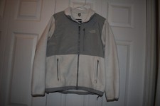 The North Face Denali Fleece White Grey Jacket Polartec Womens Medium
