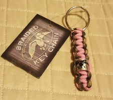 New Duck Commander Braided Pink/Camo Keychain