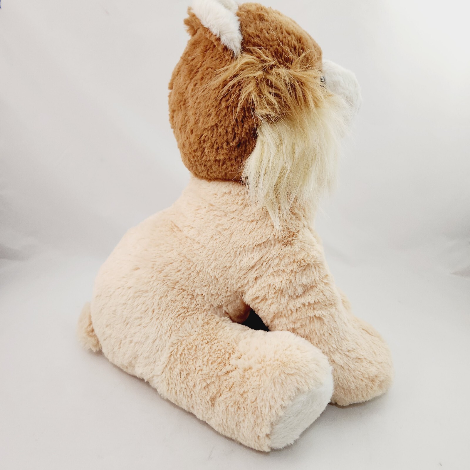 Walgreens Pomeranian Puppy Dog Plush 14" Cream Brown Soft Sitting