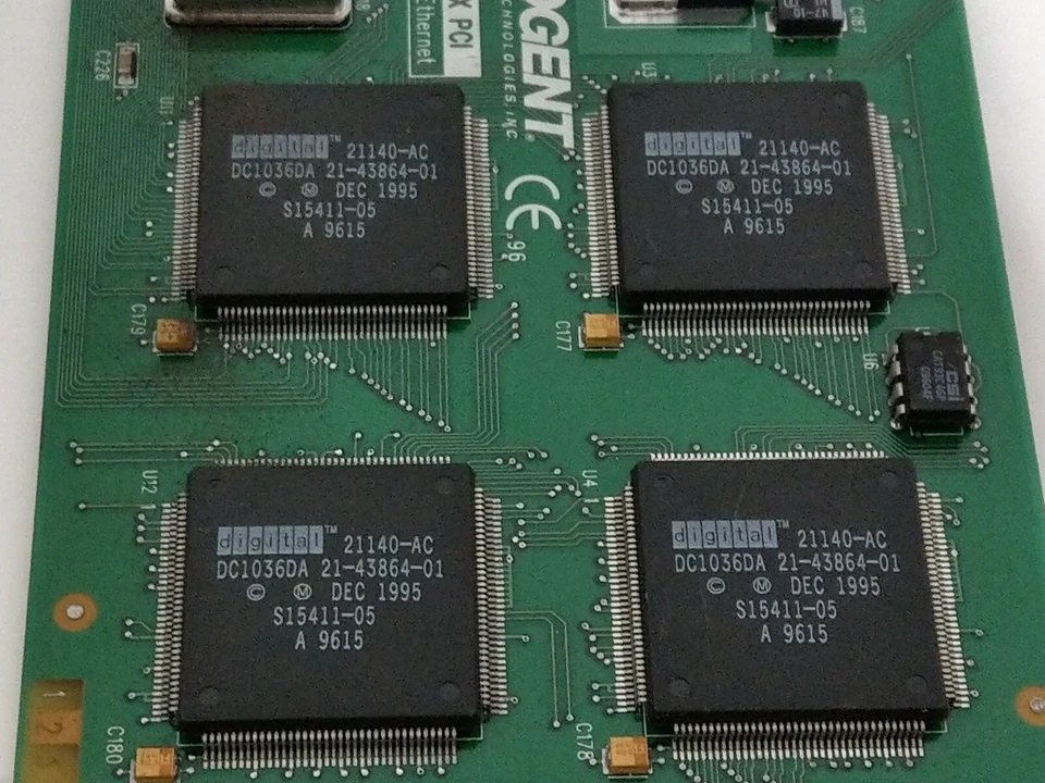 Cogent EM440 TX PCI 4-Port Quad-Netzwerkkarte Ethernet-Card Rare Vintage Classic - Bild 3 von 4