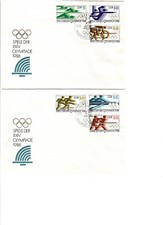 NRD 2 listy pierwszego dnia obiegu "Igrzyska XXIV. Olimpiada 1988 Seul", 6 wartości, top