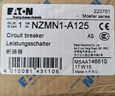 New In Box EATON NZMN1-A125 Circuit Breaker