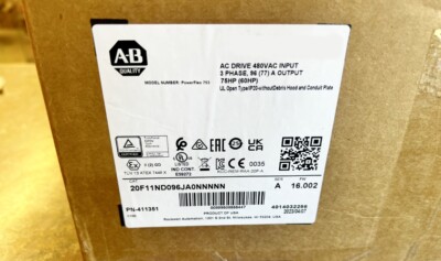 NEW Allen Bradley 20F11ND096JA0NNNNN PowerFlex 753 AC Drive