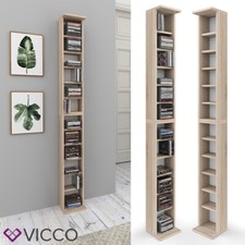 Étagère CD Support DVD Étagère suspendue Bibliothèque Étagère de bureau Sonoma 