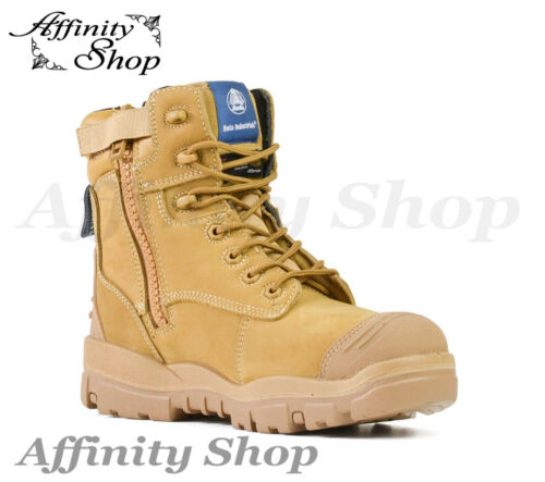 Longreach Zip WORK BOOTS Wheat Ultra Bata Industrial Safety Cap Footwear AS/NZS - Picture 4 of 7