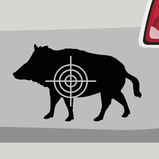 Aufkleber Eber Fadenkreuz Wildschwein Sticker Kleber Auto Motorrad Fahrrad Decal