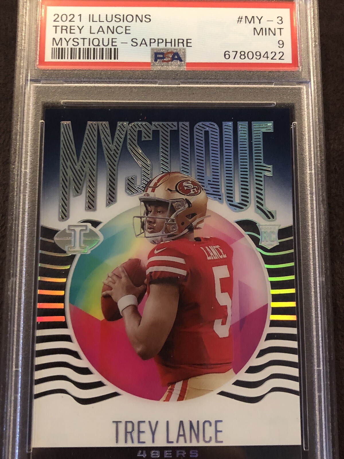 Trey Lance Panini Illusions Mystique #MY3 Sapphire