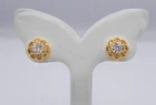 10 mm   CZ 23K Thai Baht Yellow Gold Plated Stud  Earrings Jewelry Women