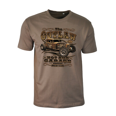Auto T-Shirt classic Vintage antique car Oldtimer Garage *1247 taupe