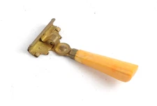 Vintage Eversharp Schick Deluxe Injector Safety Razor USA Bakelite and Gold Tone