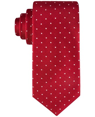 Tommy Hilfiger X7455 Men's Luxury Metcalf Dot Tie, Red, One Size