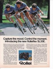 1978 Rollei Rolleiflex SL35E Print-Ad/ Great Art / Bicycle Racing