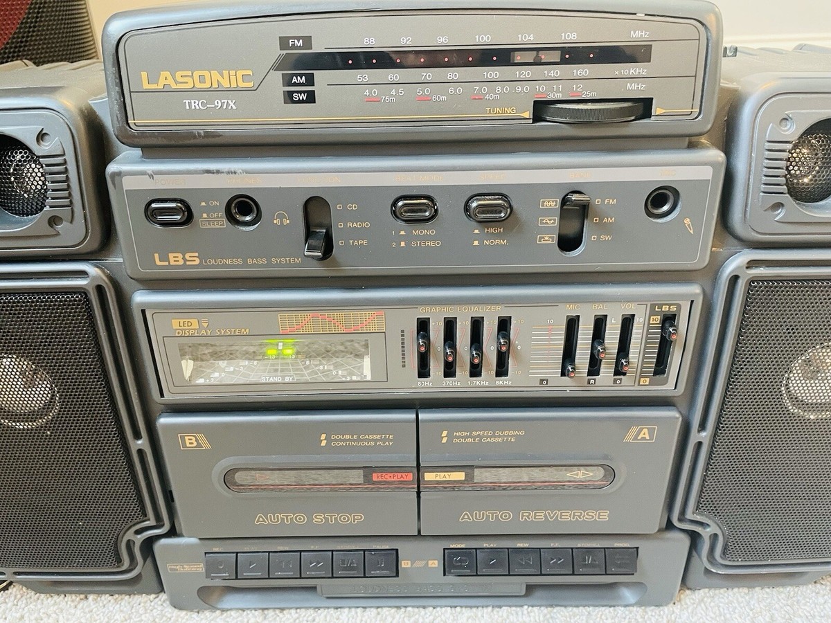 LASONIC TRC-97X BOOMBOX RADIORECORDER CASSETTE VINTAGE PLAYER, | eBay