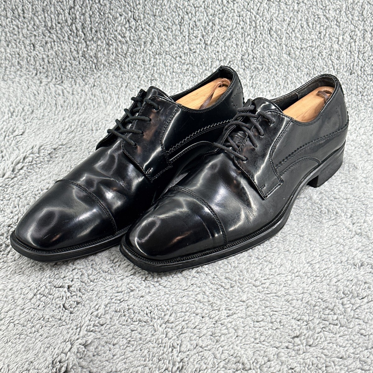Johnston & Murphy Mens Casual Dress Shoes Black Leather Cap Toe Oxfords Size 9.5 | eBay Johnston & Murphy Mens Casual Dress Shoes Black Leather Cap Toe Oxfords Size 9.5 | eBay