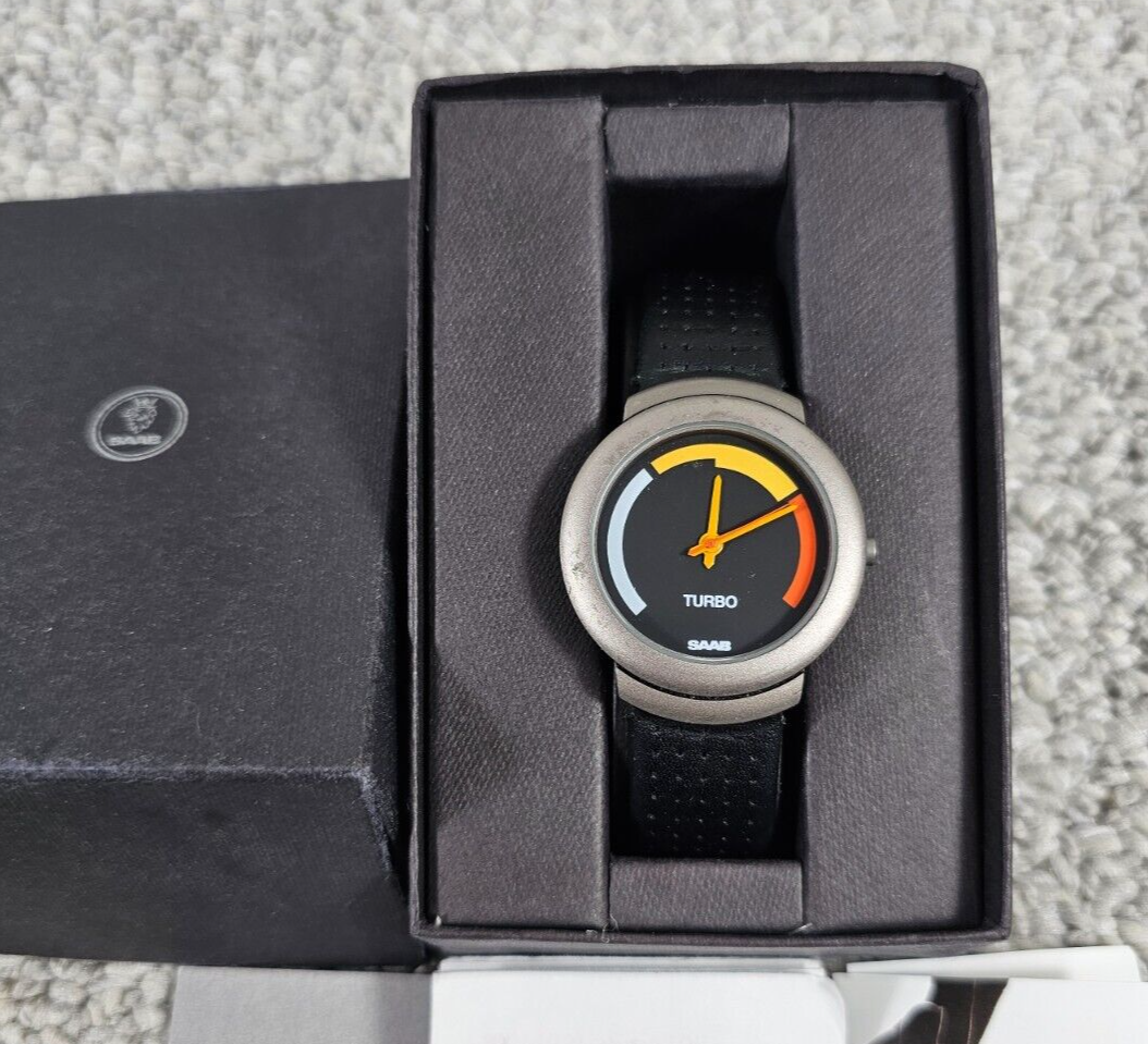 Vintage 2003 Saab Expressions Turbo Boost Gauge Quartz 36mm Watch