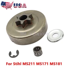 Chainsaw 3/8"-6T Spur Clutch Drum Sprocket Kit Fits Stihl MS211 MS171 MS181