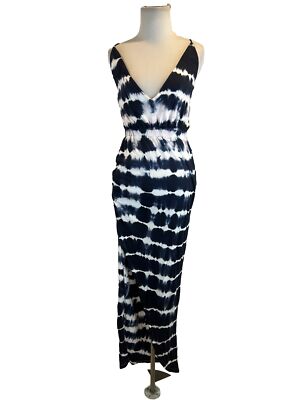 chinese dress ladies Tie Dye Sleeveless Maxi Dress Turquoise main image 1