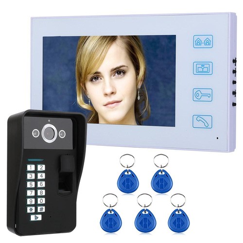 7"TFT LCD Video Doorbell IR RFID 1000 TV Line Password Fingerprint Recognition - 第 1/8 張圖片