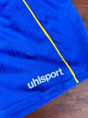 BLACKBURN ROVERS 1998/1999 HOME FOOTBALL SHORTS UHLSPORT SIZE M