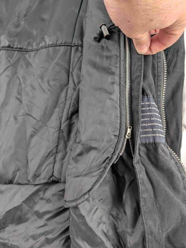 London Fog Black Hooded Zipper Button Parka Coat Mens Large - Picture 8 of 12