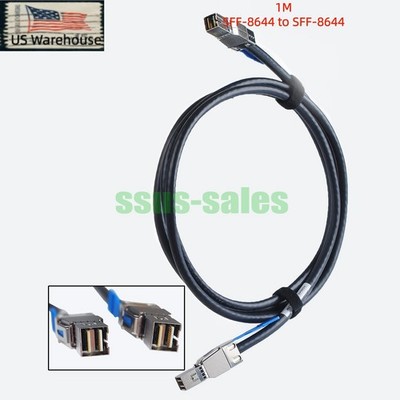 1M SFF-8644 to SFF-8644 Mini SAS HD Cable External Server Storage Data Cable