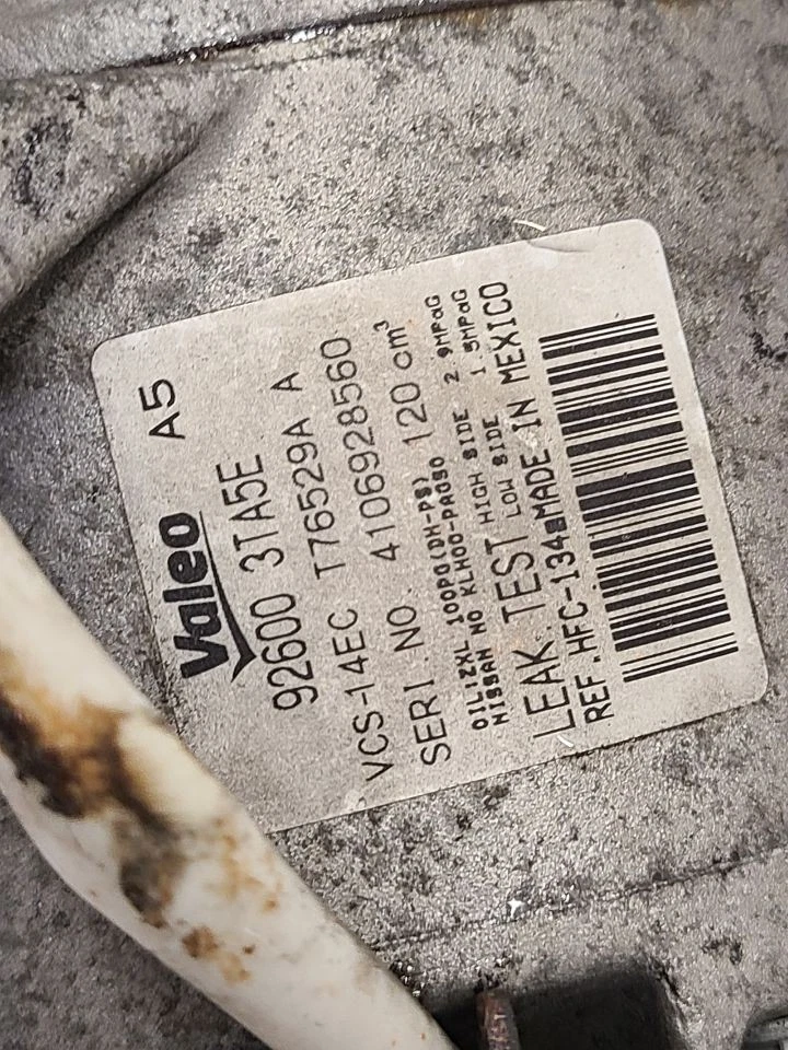 Nissan Altima 2013-2018 compresor de aire acondicionado sedán de 4 cilindros SL 926003TA5E Foto 2 de 4