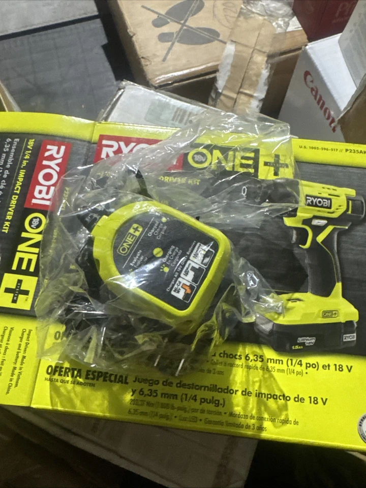 Destornillador de impacto Ryobi ONE+ 18V (solo cuerpo y carga)- verde (P235AK1) sin batería Foto 4 de 4