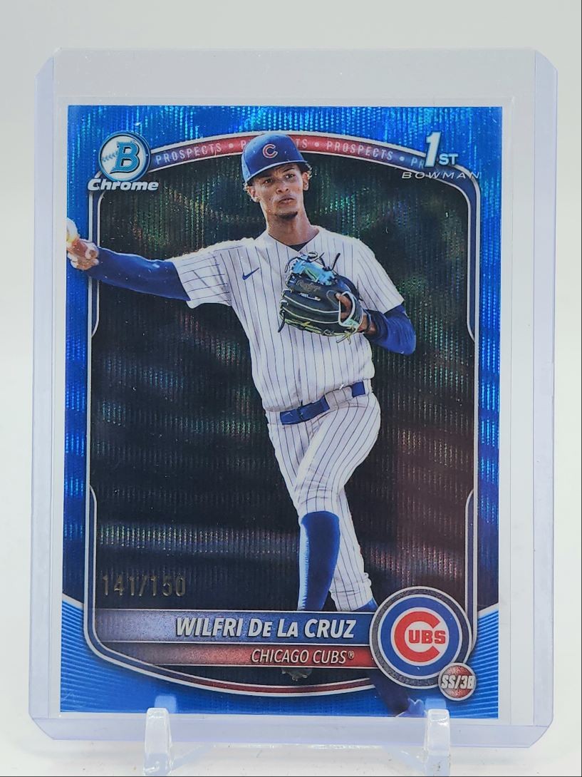 WILFRI DE LA CRUZ 2025 BOWMAN CHROME 1ST BLUE WAVE REFRACTOR /150 Q4920