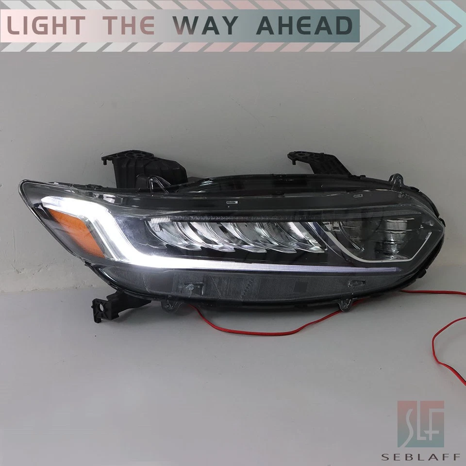 Pasajero derecho para Honda Accord 2018-2020 halógeno y LED con faro de señal LED DRL Foto 2 de 4