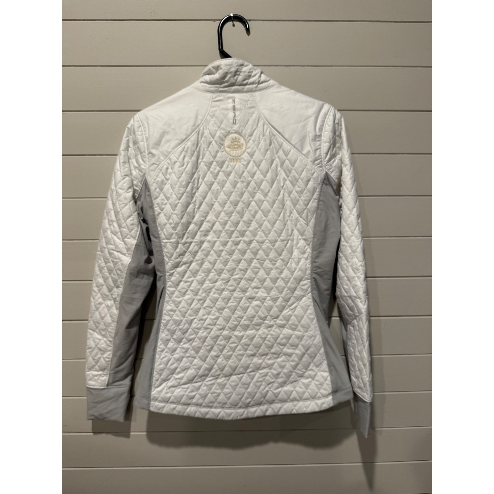 Zero Restriction Quilted Zip Up Jacket White Gray… - image 6